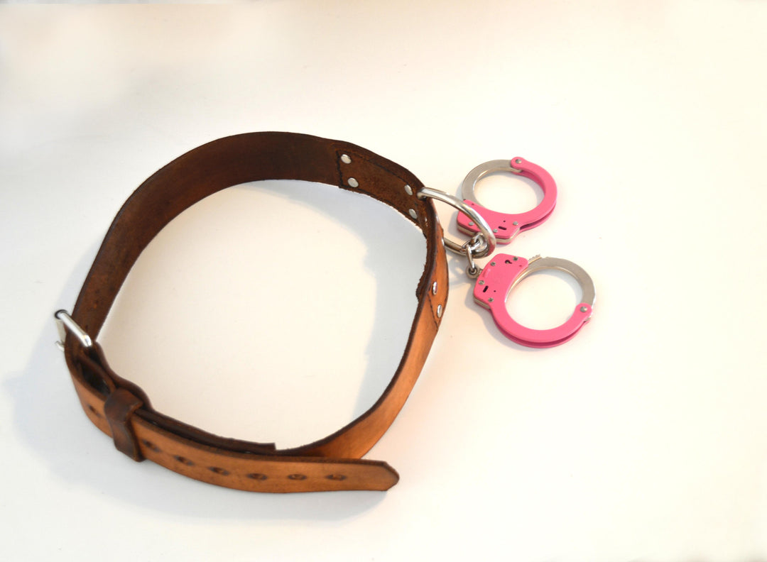 Leather Handcuff Belt
