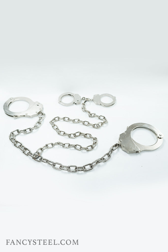 Fancy Steel Transport chain hand cuff set
