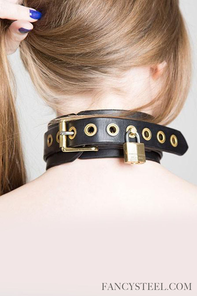 Fancy Leather Submissive Collar